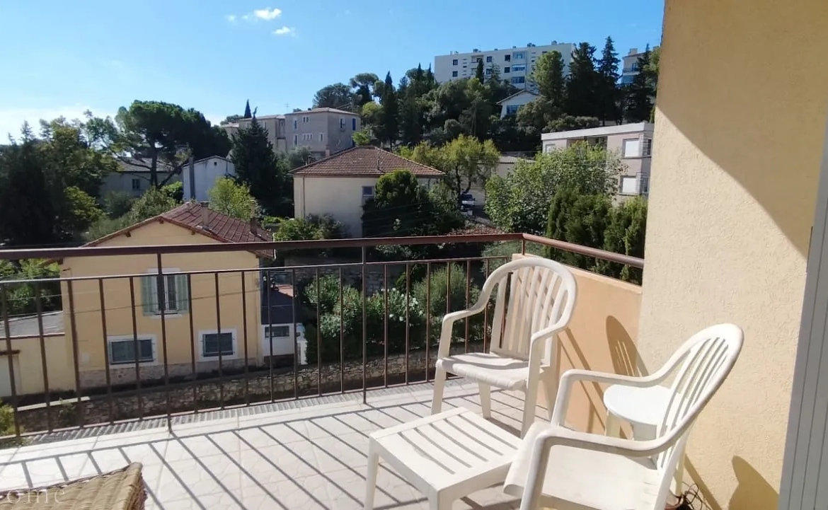 Vente appartement Quartier Croix de Fer à Nîmes de type 3 avec terrasse 9 m2, loggia, cave et garage 