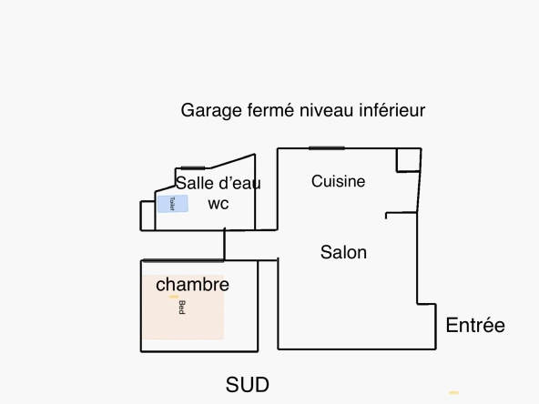 Appartement deux pièces à Magagnosc avec garage 