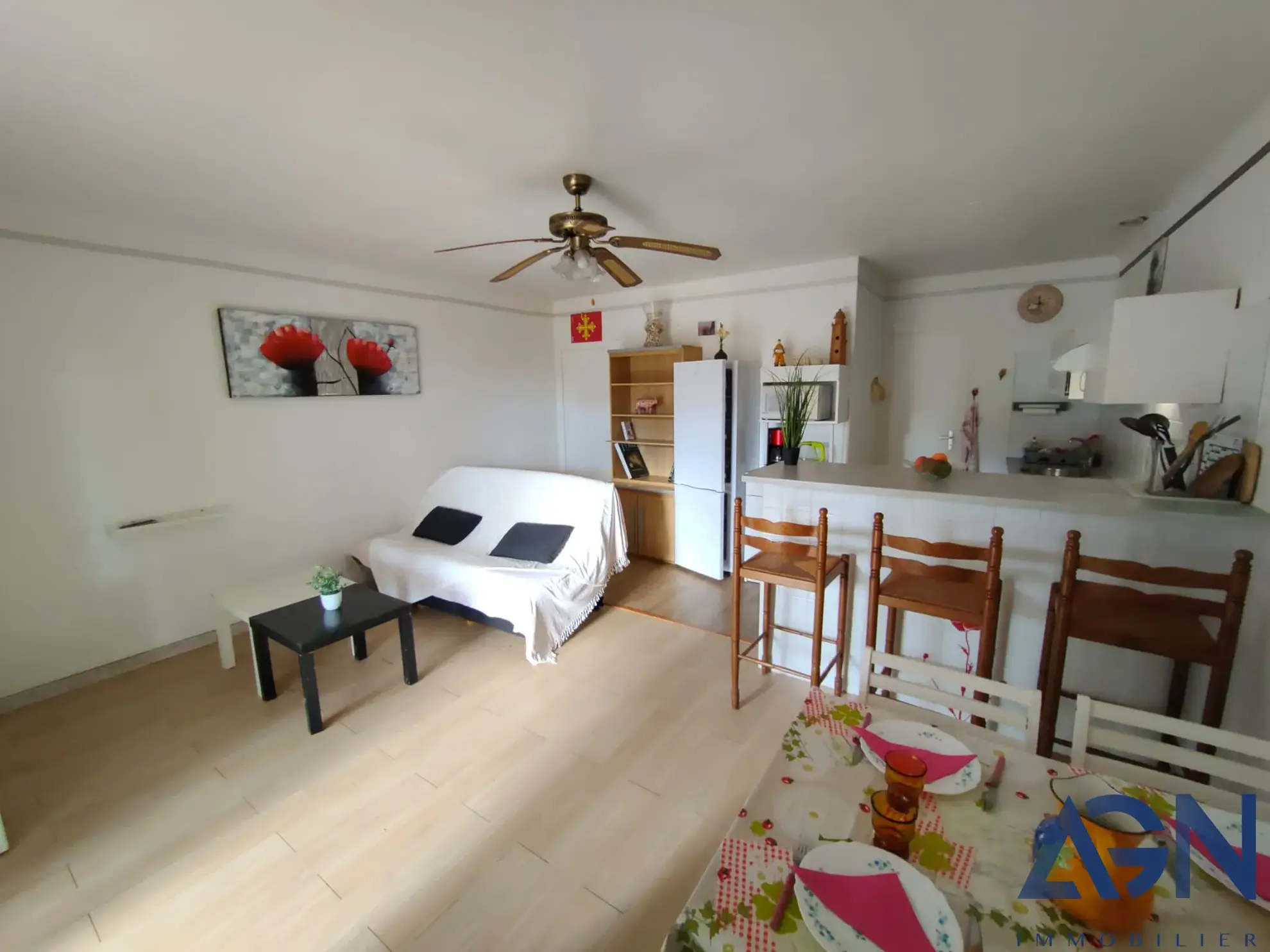 Appartement T2 en rez-de-chaussée à VIAS avec cour 