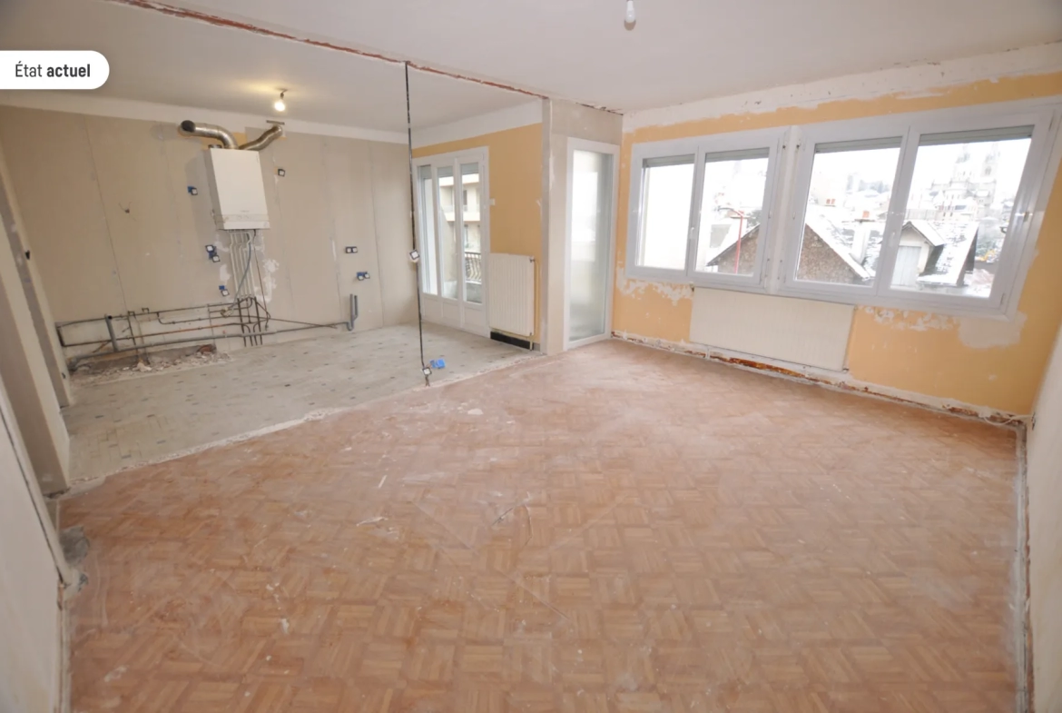 Appartement de type 3 avec balcon, lumineux et une vue dégagée 