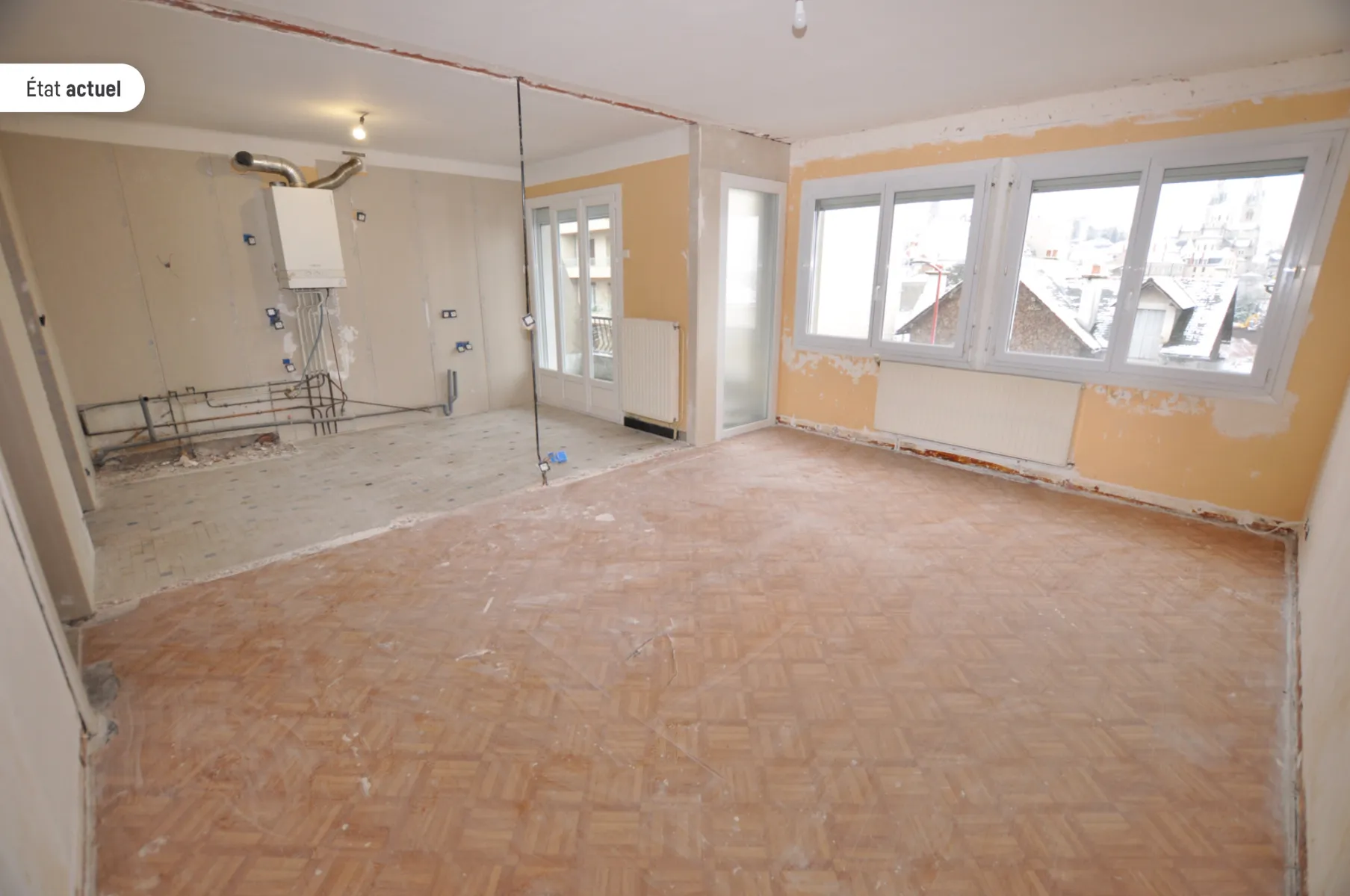 Appartement de type 3 avec balcon, lumineux et une vue dégagée 