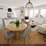 Appartement de type 3 avec balcon, lumineux et une vue dégagée