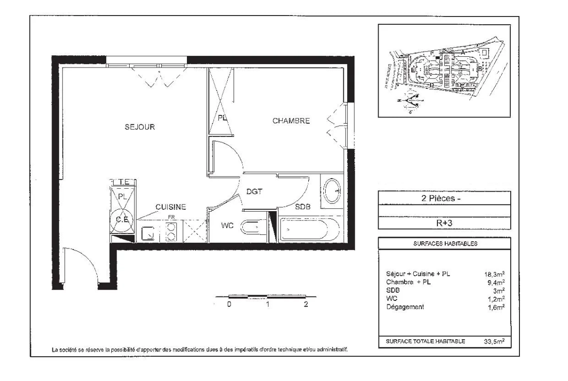 A vendre - En exclusivité - Appartement T2 de 33.50 m2 à Bruges 