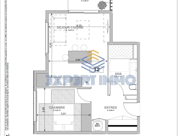VEFA La Possession : appartement T2 au 2ème étage 