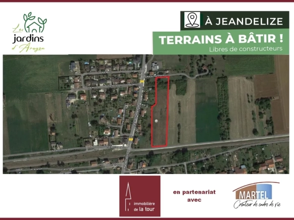 22 terrains à bâtir libres de constructeur à acheter à Jeandelize 