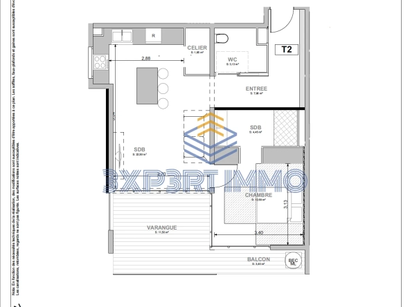 VEFA La Possession : appartement T2 au 1er étage 