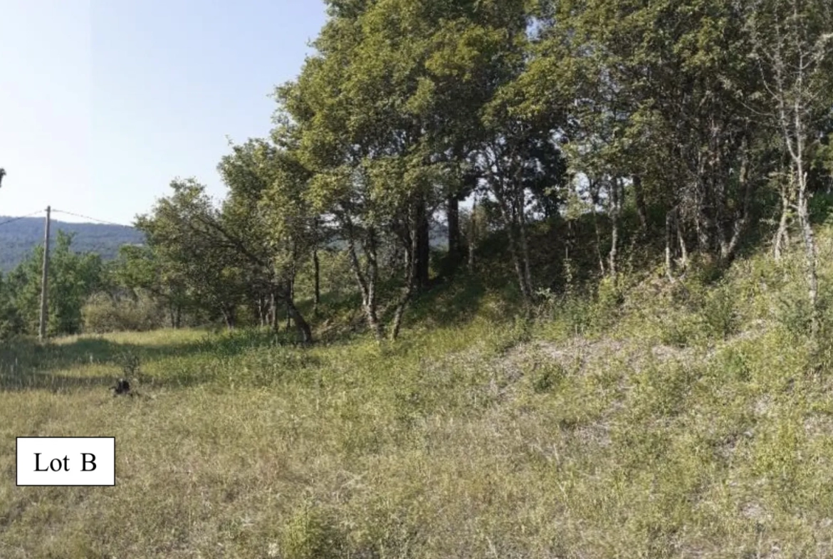 Terrain constructible de 1470 m2 à Coursegoules 