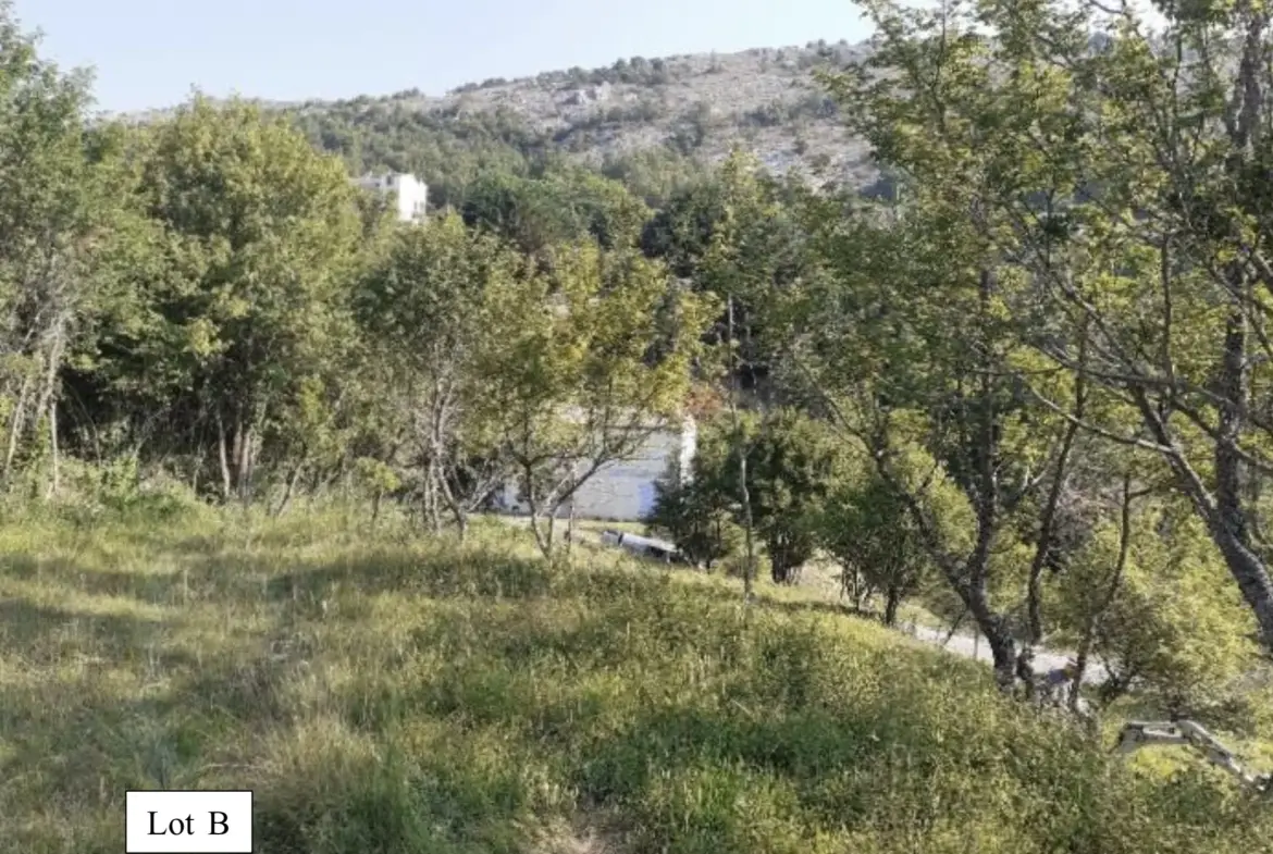 Terrain constructible de 1470 m2 à Coursegoules 