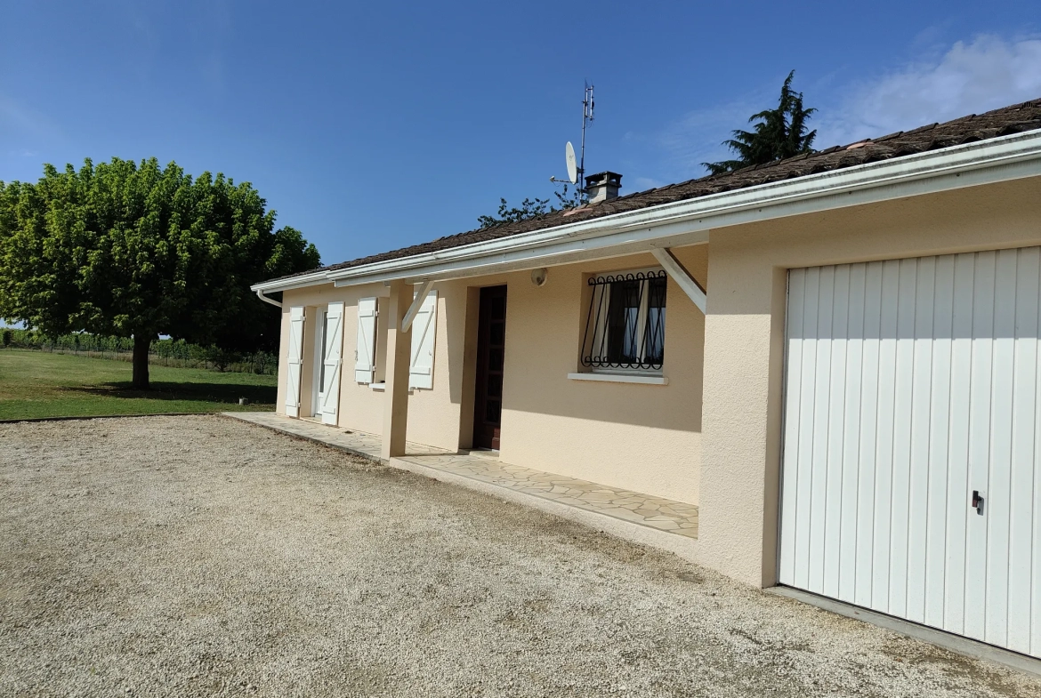 Maison T4 avec garage et jardin à 5 minutes de Langon 