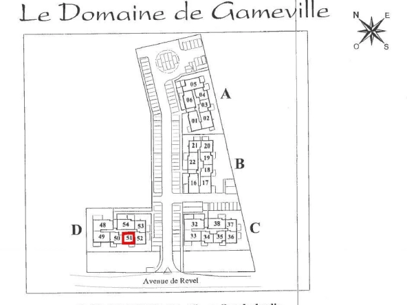 Appartement T2 avec jardin et parking à Saint Orens de Gameville 
