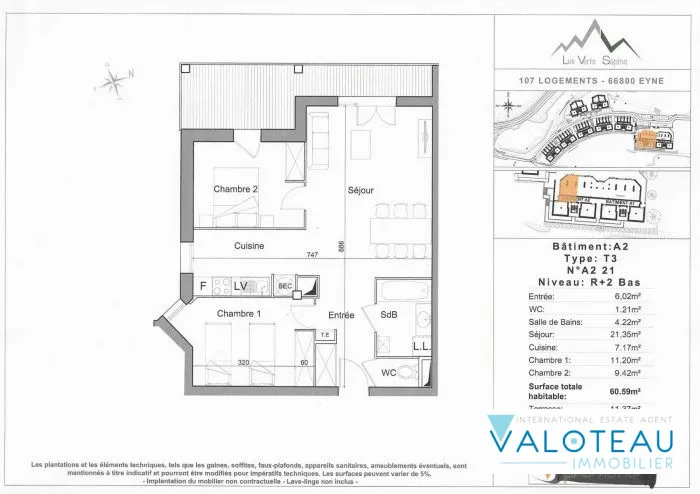 Appartement neuf avec espace bien-être à Eyne 