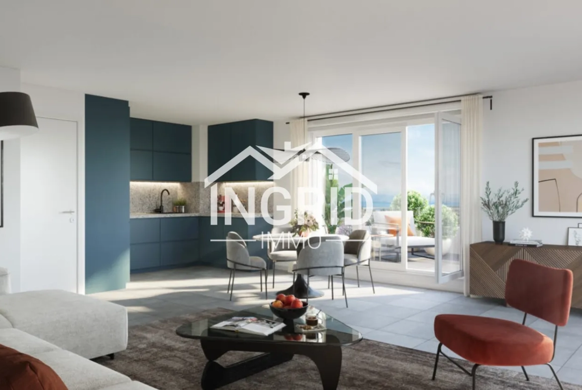 Appartement T2 avec balcon et parking couvert à Thonon-les-Bains 