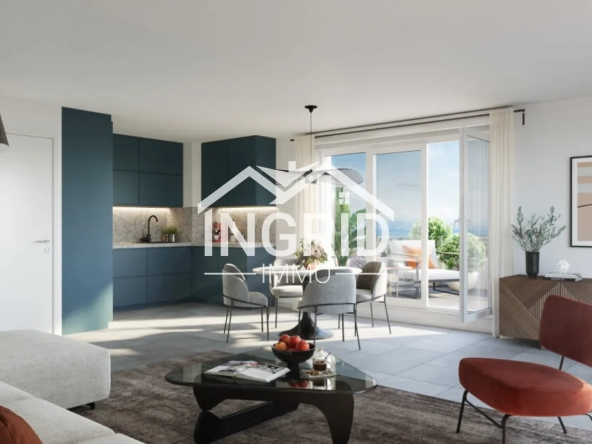 Appartement T2 avec balcon et parking couvert à Thonon-les-Bains 