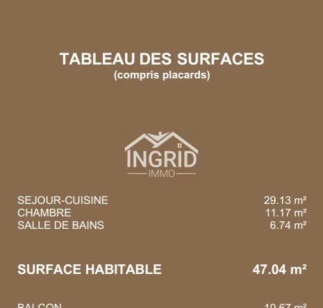 Appartement T2 avec balcon et parking couvert à Thonon-les-Bains 