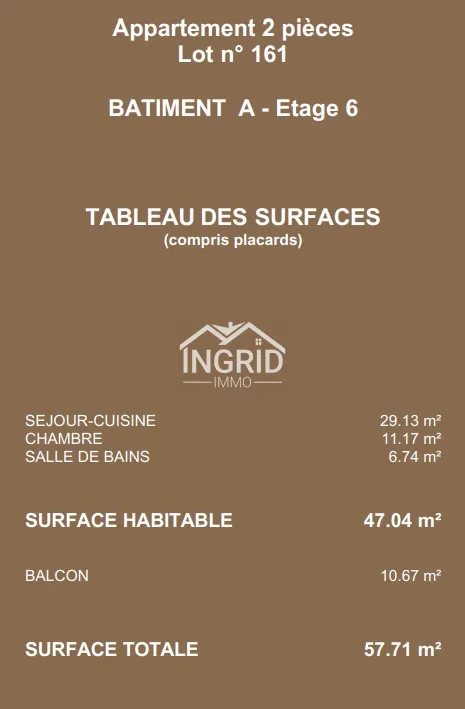 Appartement T2 avec balcon et parking couvert à Thonon-les-Bains 