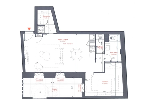 Appartement T2 à Nîmes, quartier Carnot 