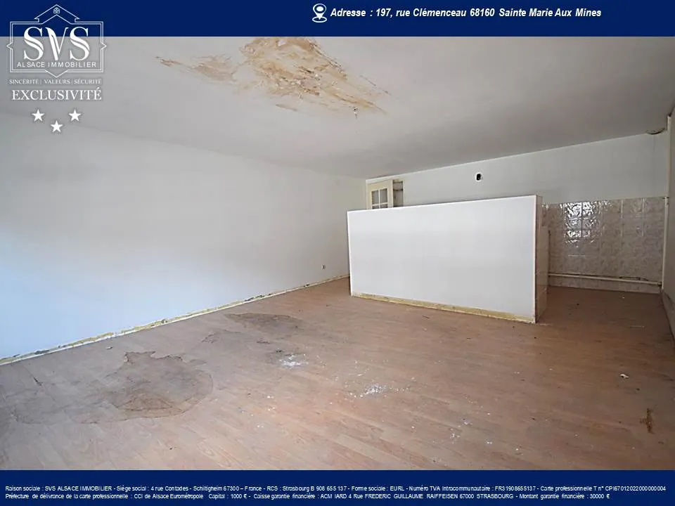 Appartement à rénover à Sainte-Marie-Aux-Mines (68) - 61.90m2 