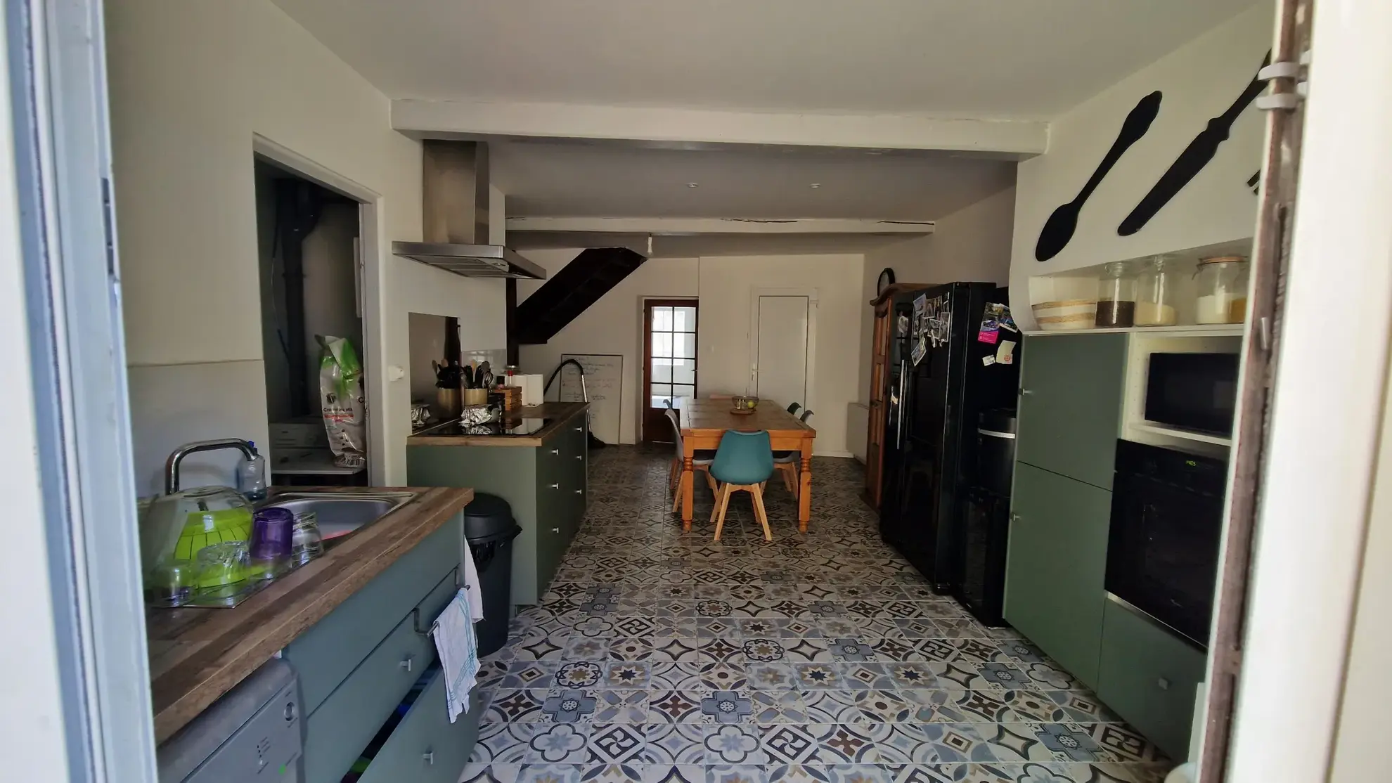 Maison de ville 3 chambres avec garage et cour à Preignac 