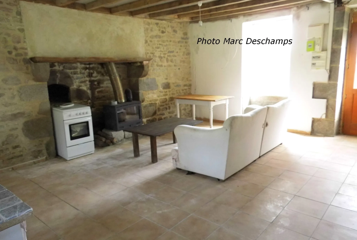 2 Maisons de village à rénover, beau potentiel, ~ 88m2 hab., sur 562m2 à La chapelle taillefert 