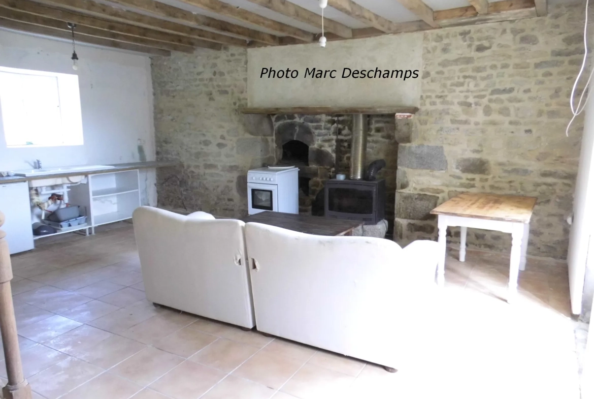 2 Maisons de village à rénover, beau potentiel, ~ 88m2 hab., sur 562m2 à La chapelle taillefert 