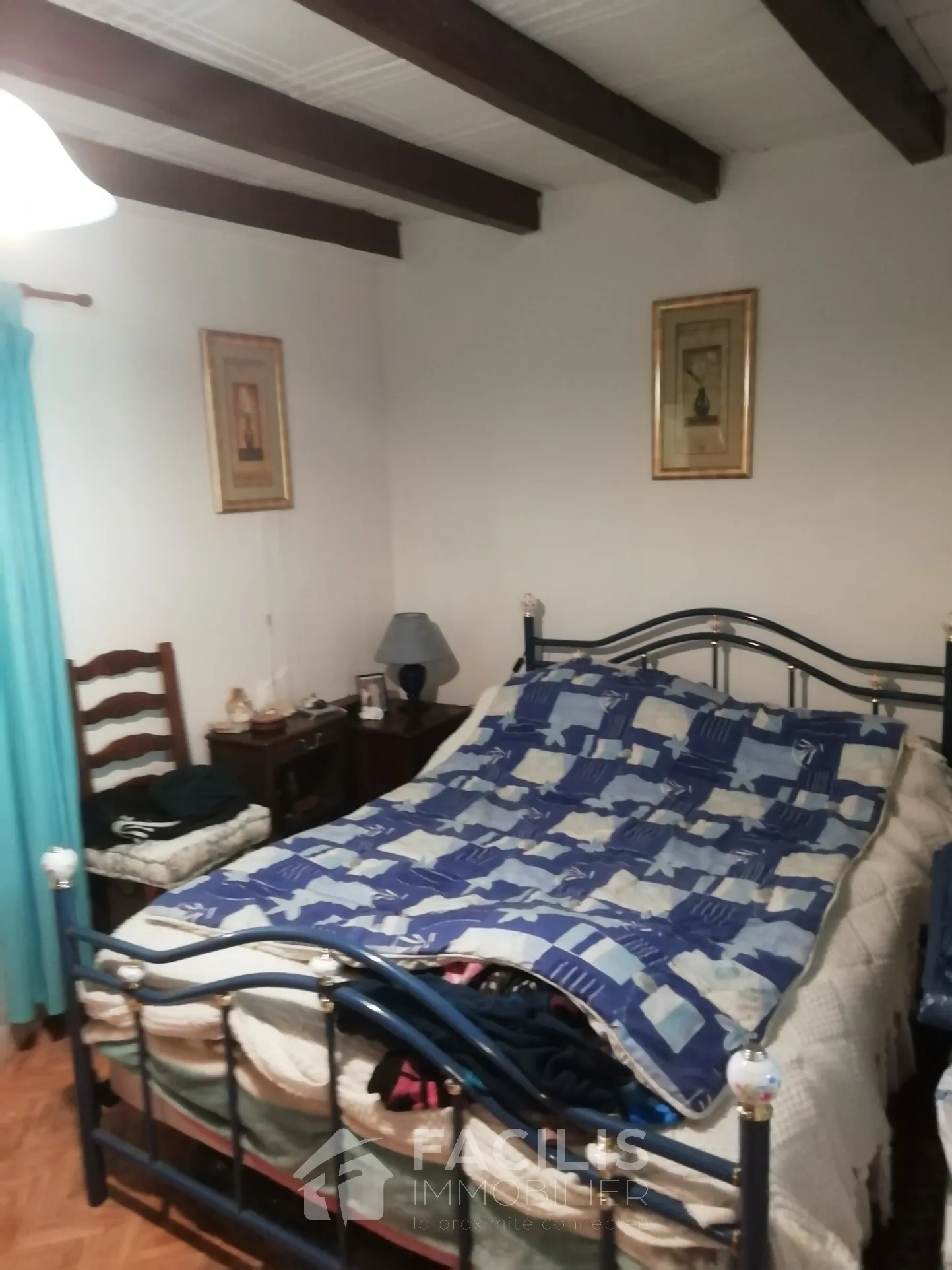 Maison de village type F2 de plain-pied avec jardin 