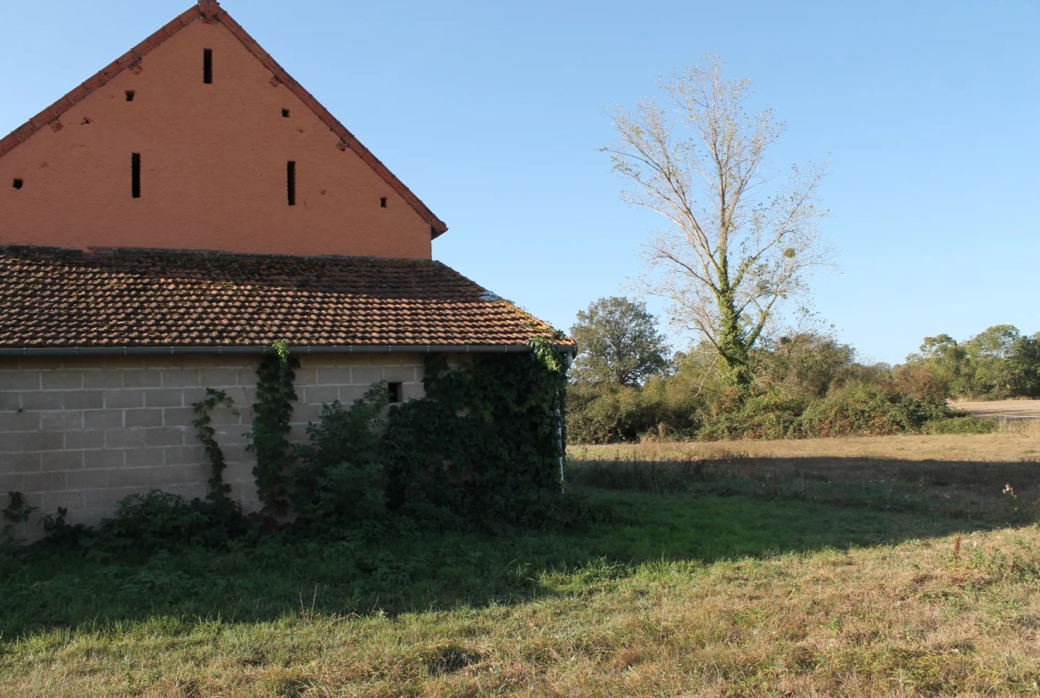 Petite fermette à la sortie du village sur 8050 m2 de terrain constructible. 