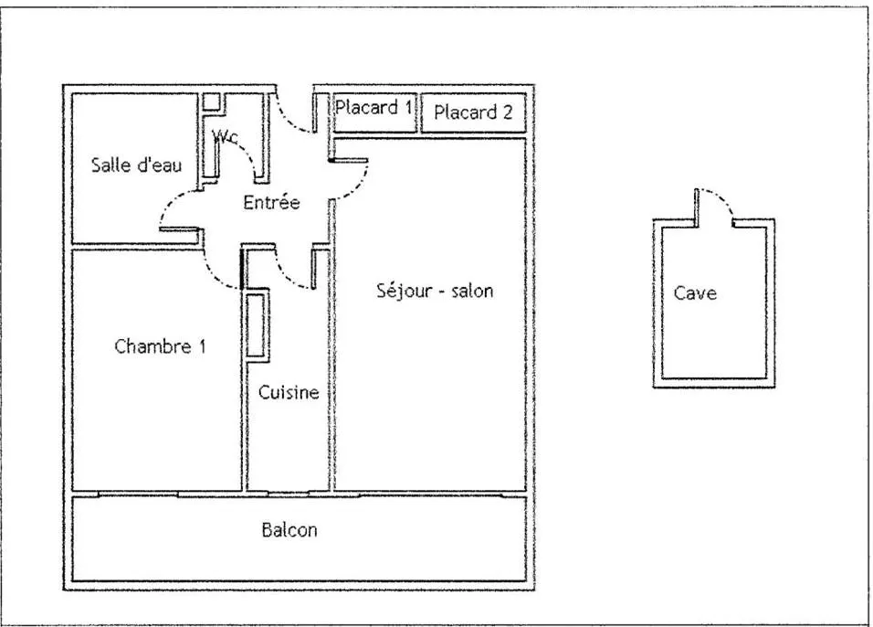 Appartement T2 avec vue latérale mer 