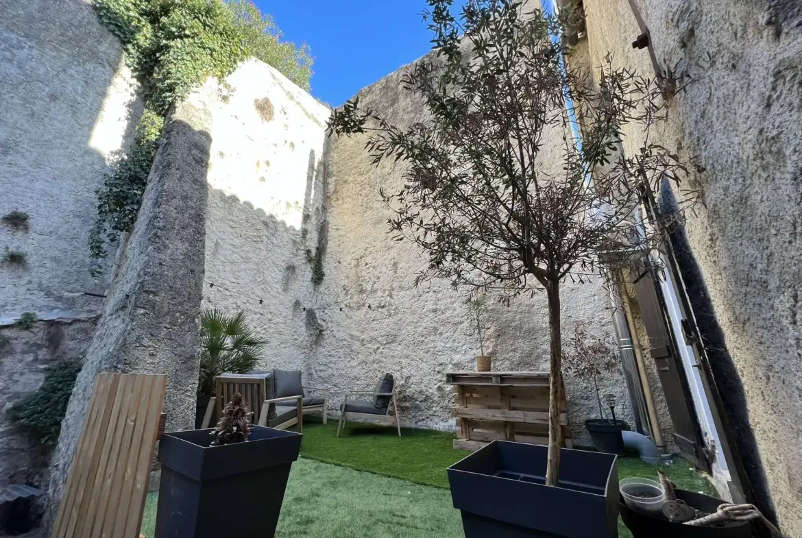 Maison de Village rénovée avec cour intérieure à Viviers 