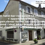 Immeuble de centre ville , hotel-bar-restaurant 13 chambres + appartement privé surface de 620m2 hab., courett