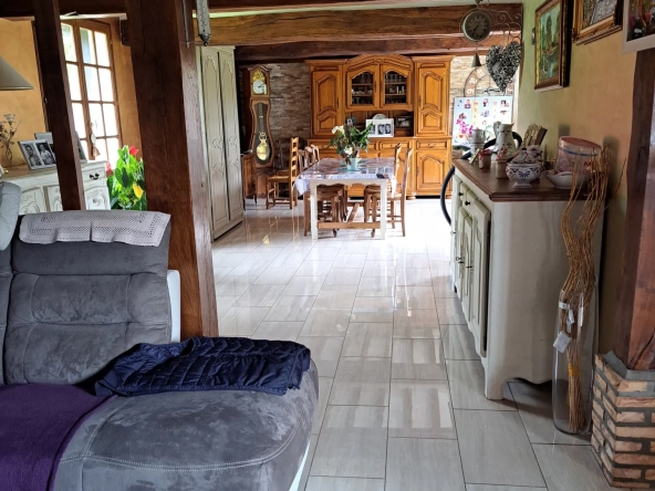 Longère de 114 m2 avec terrain de 2524 m2 à Greuville 
