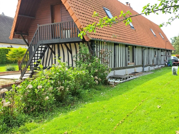 Longère de 114 m2 avec terrain de 2524 m2 à Greuville 