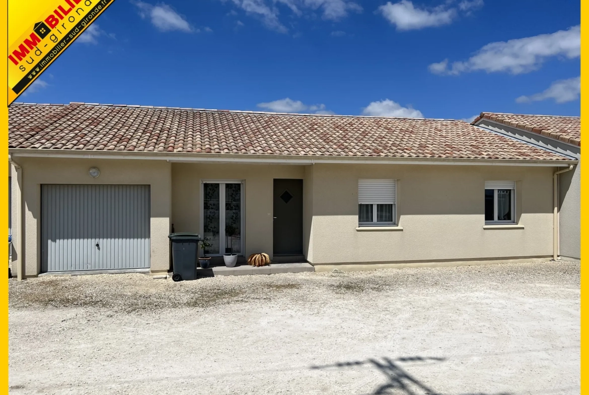 Maison contemporaine 3 chambres avec garage à Langon 