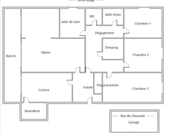 Appartement lumineux de 100m2 à Mantes-la-Ville 