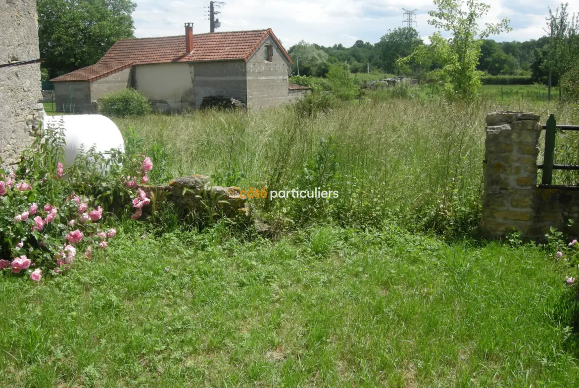 Maison de campagne T3 sur 1 600 m2 de terrain à Meillant 