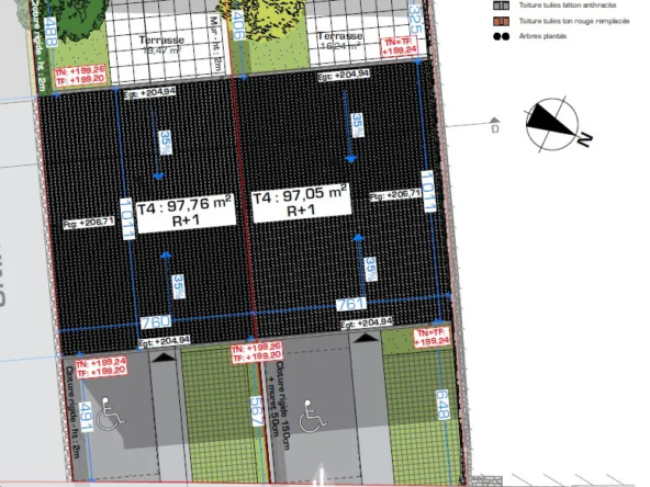 Terrain à bâtir pour 2 maisons à Augny 