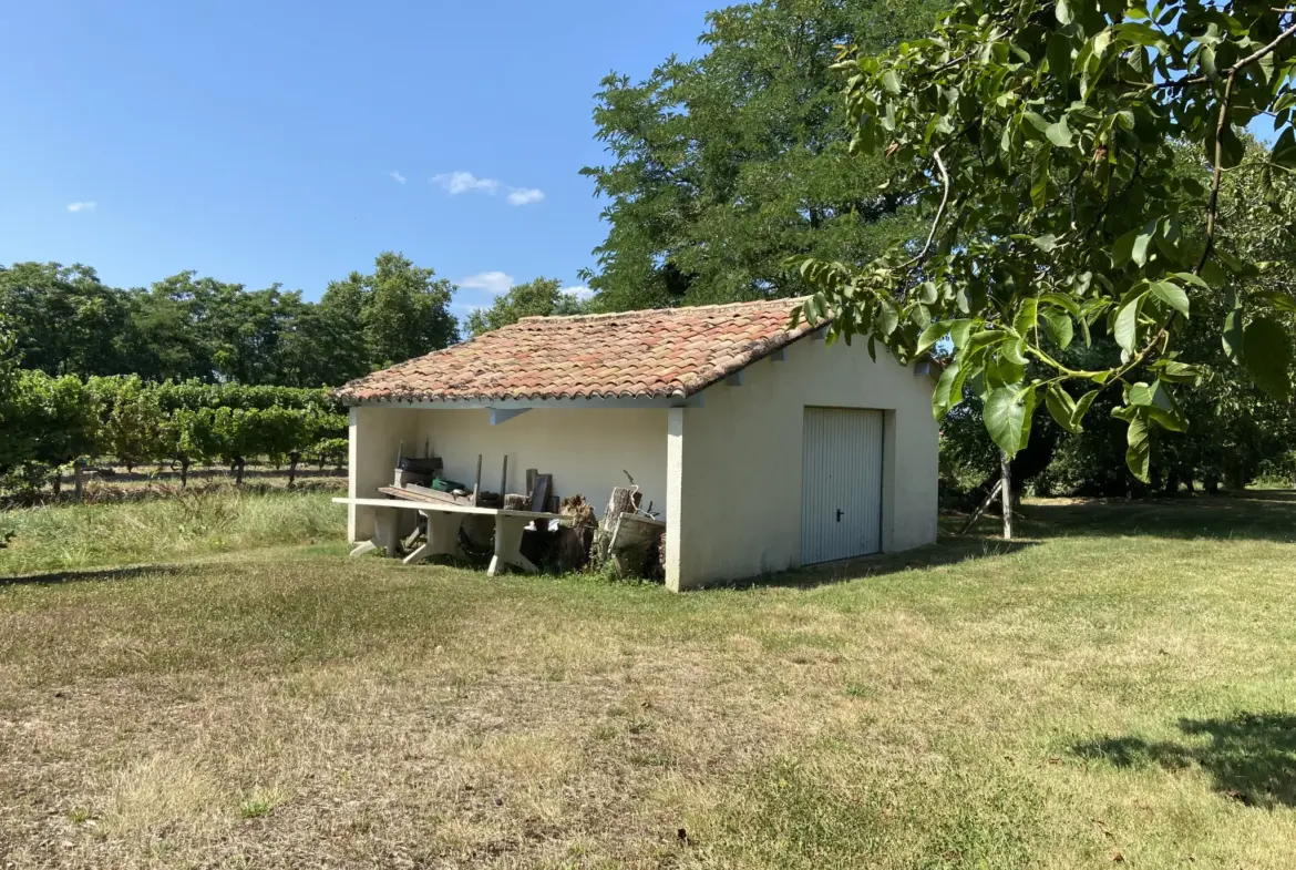 Maison de plain-pied avec piscine et garage à Castelnau d'Auzan-Labarrère 