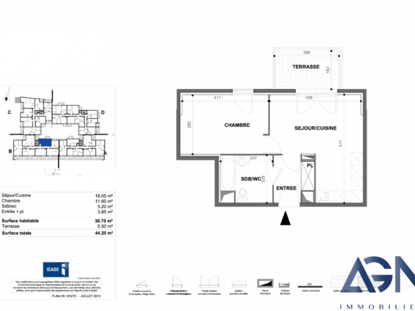 À vendre : Appartement 2 pièces 38,7 m² à Castelnau-le-Lez avec balcon et parking 