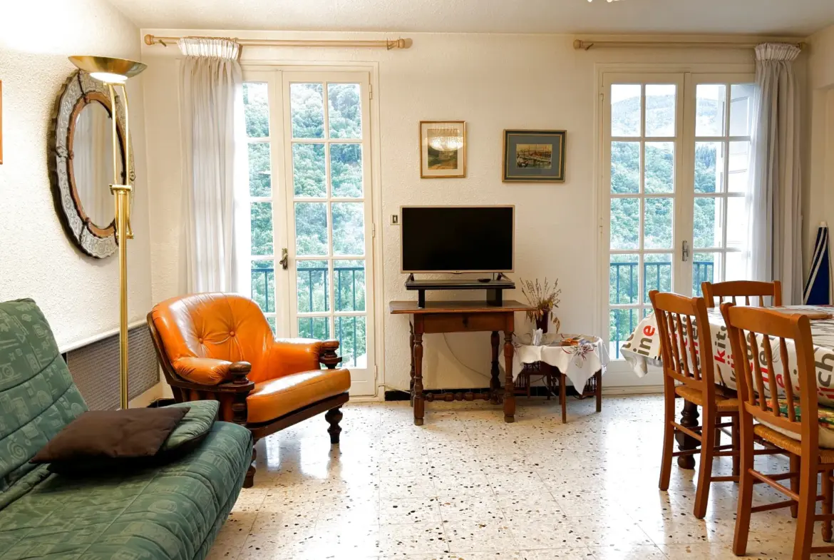 Agréable Appartement T2 avec Balcon et Parking à Prats de Mollo la Preste 