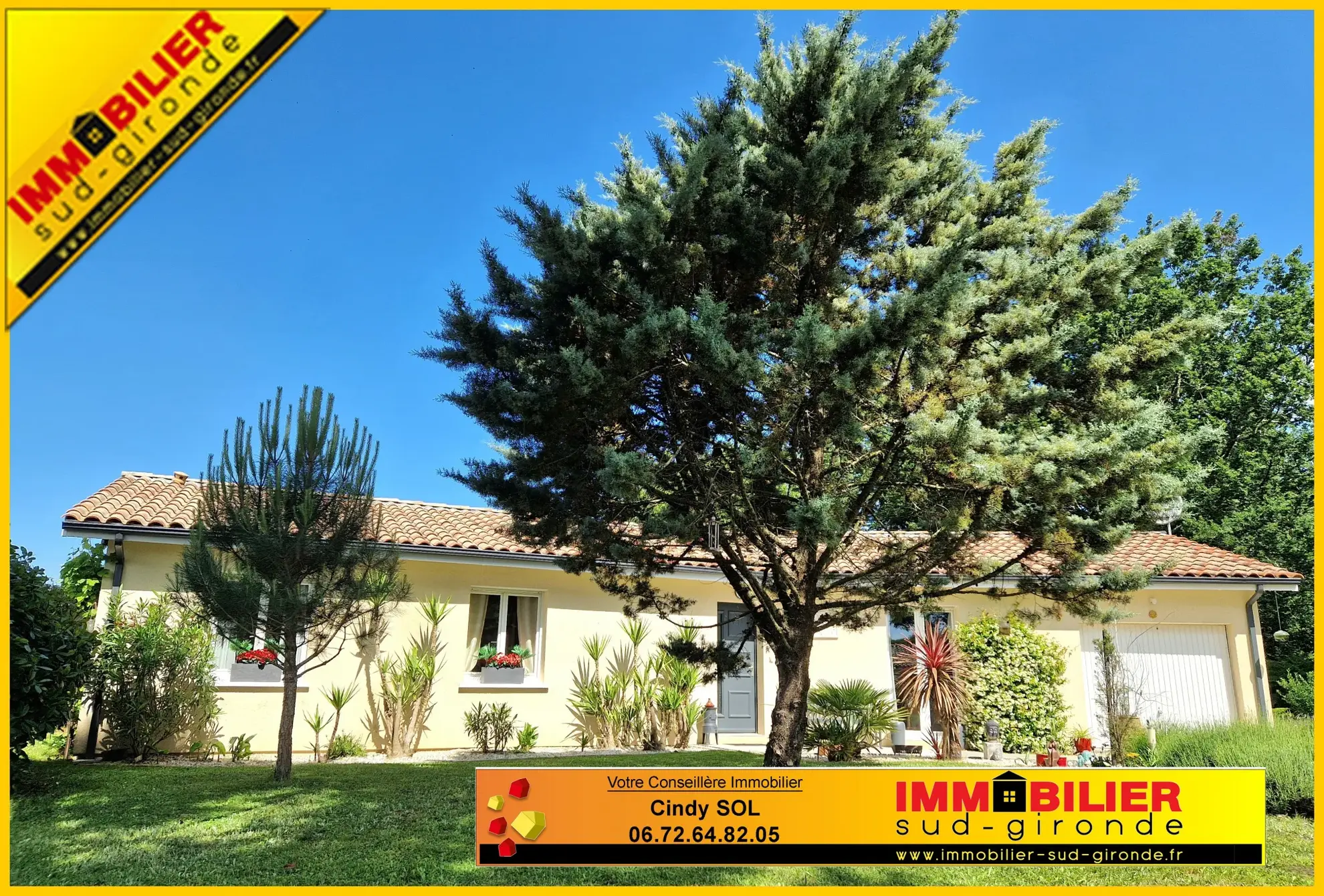 Maison de plain-pied à Langon avec 4 chambres et terrasse 
