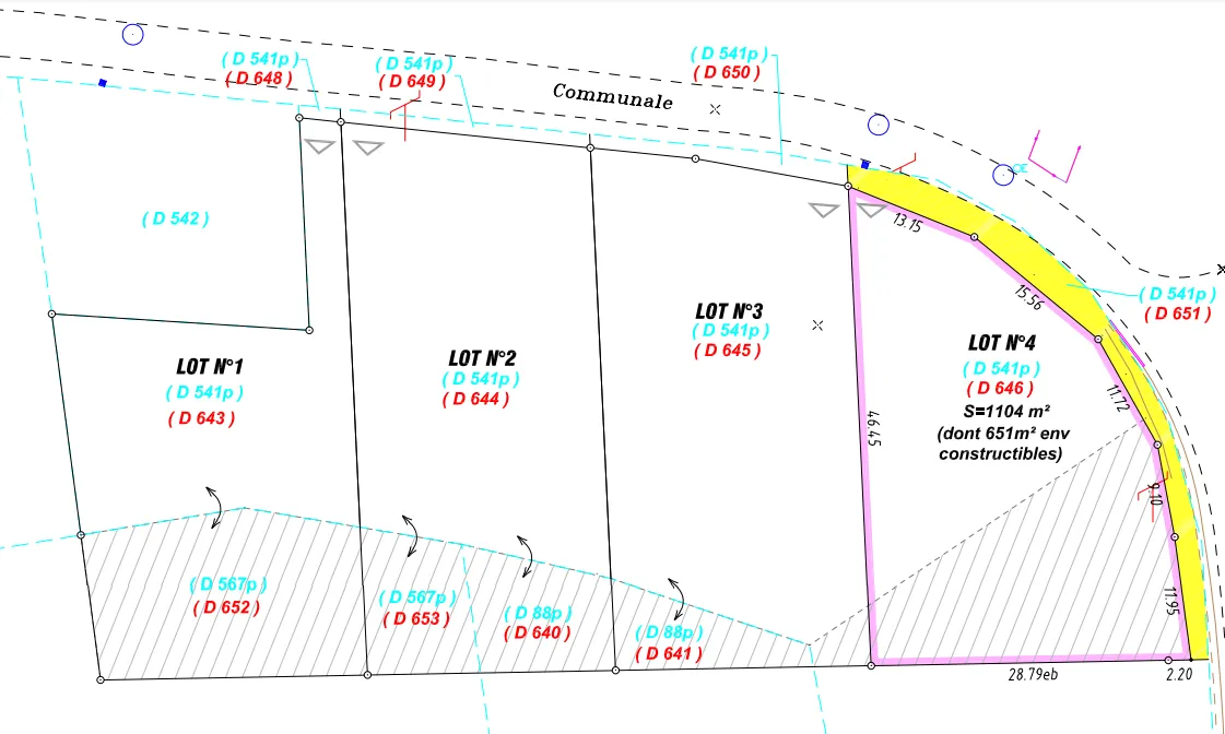 Terrain libre constructeur à Savignac de 1104 m2 
