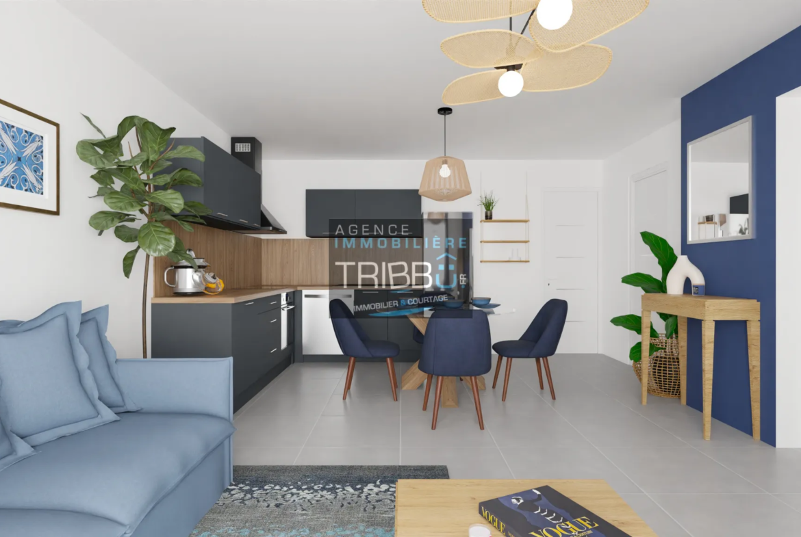 Appartement de plain-pied neuf à Saint-Estève avec jardin et garage 
