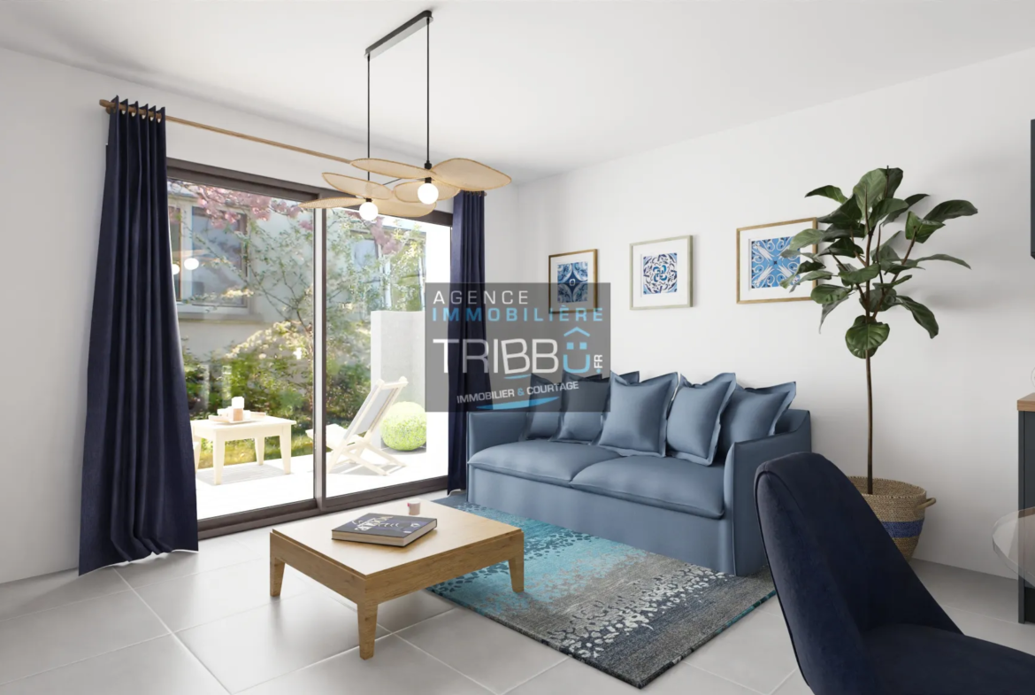 Appartement de plain-pied neuf à Saint-Estève avec jardin et garage 