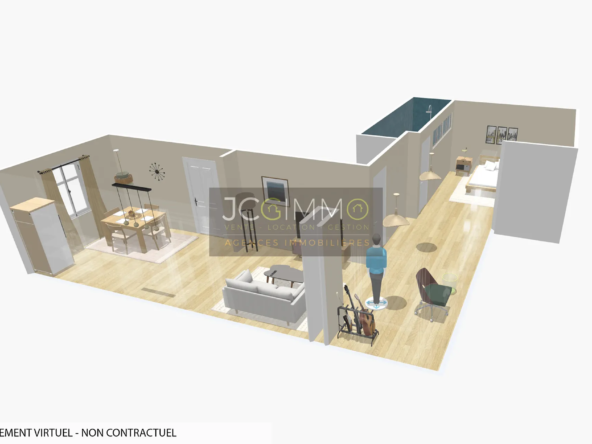 T2 à rénover de 72,80 m² au centre de Sollies Pont 