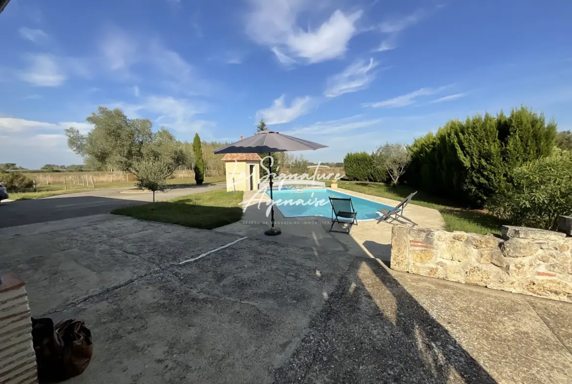 Maison en pierre de 180m2 avec piscine à Damazan 