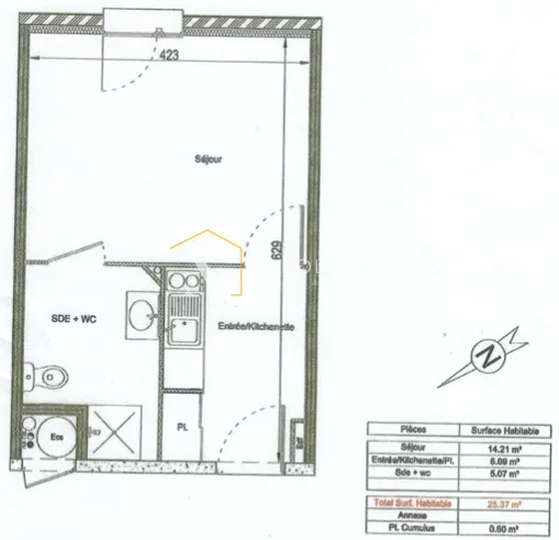Studio en vente dans une résidence étudiante à Valenciennes 