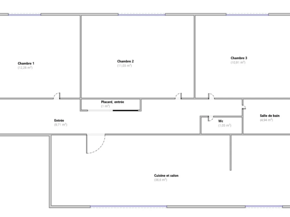 Vente Appartement F4 traversant 87,5 m² à Clermont-Ferrand 
