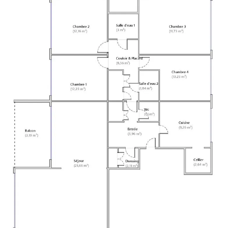 À vendre : Appartement de 100,50 m² à Pontoise 