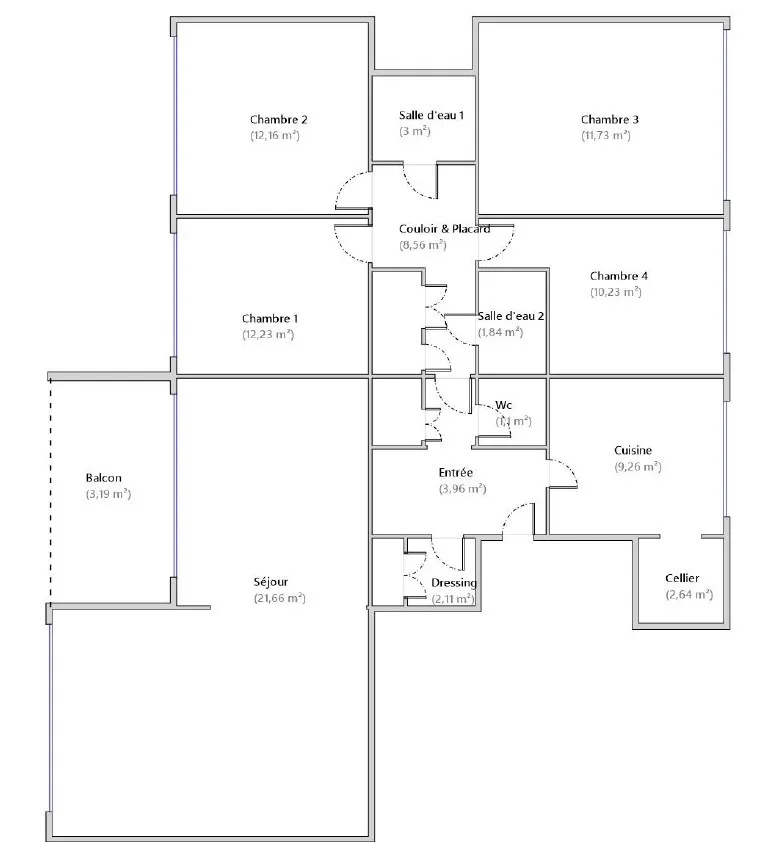 À vendre : Appartement de 100,50 m² à Pontoise 