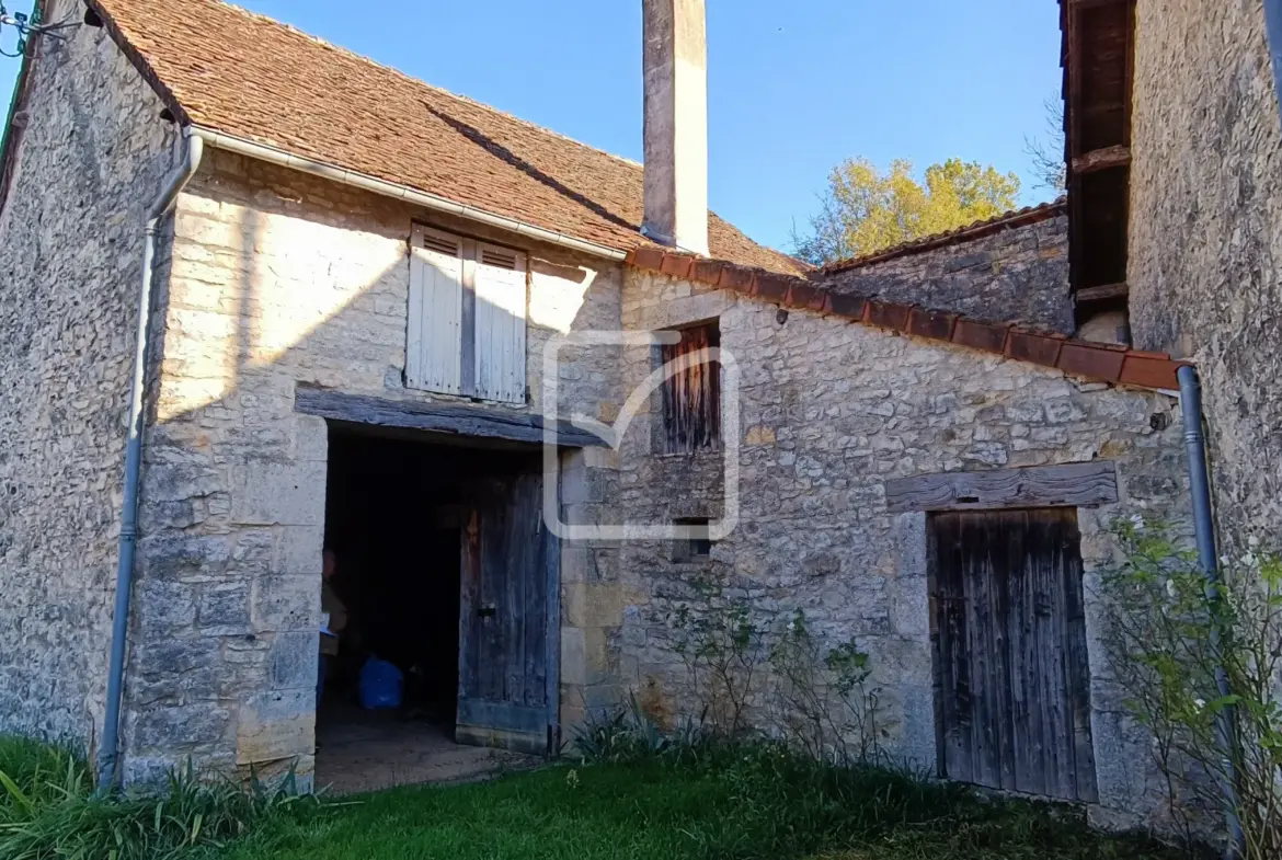 Maison à rénover avec granges et terrain à Coulaures 