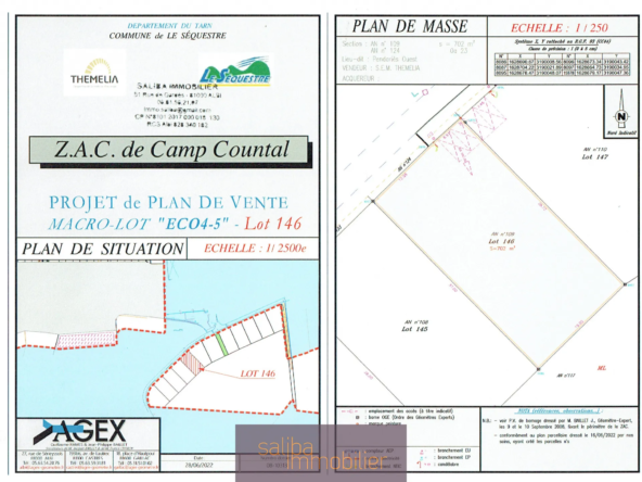Terrain Viabilisé à Vendre proche Albi de 702 m² 